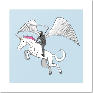 Death Riding a Unicorn Posters and Art